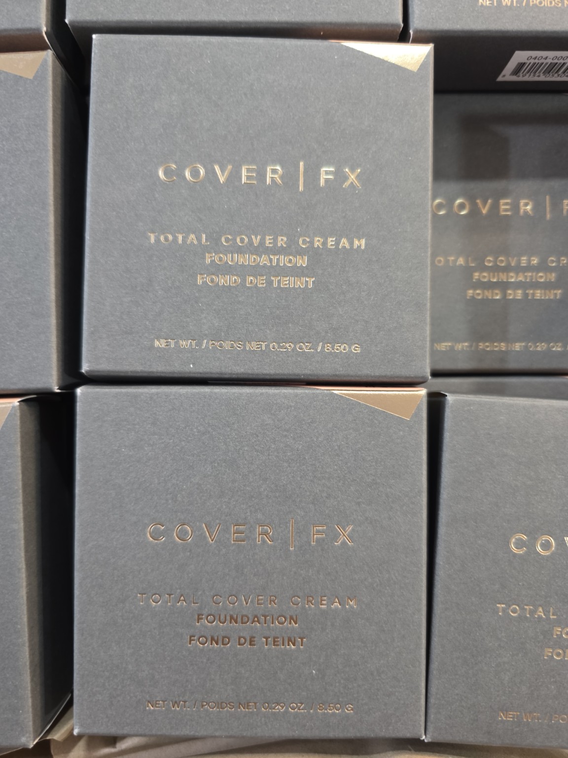 Boxes of Cover FX Total Cover Cream Foundation purchased as inventory