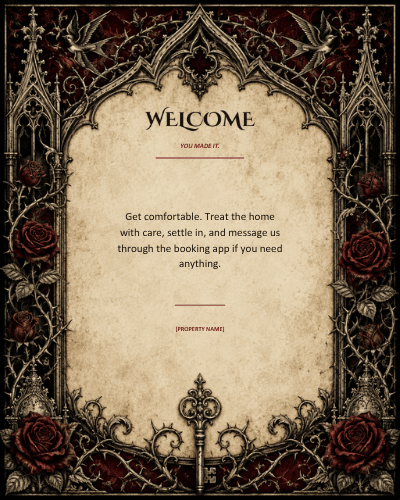 Haunted Gothic editable host-kit cover